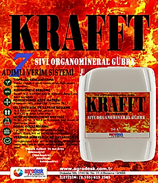 KRAFFT NPK+(Mg + S + Fe + Zn + B)'LI SIVI  ORGANOMİNERAL GÜBRE 20 LT