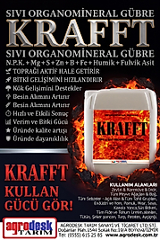 KRAFFT NPK+(Mg + S + Fe + Zn + B)'LI SIVI  ORGANOMİNERAL GÜBRE 20 LT