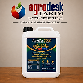 fulvİCa GOLD KALSİYUM+BOR+ÇİNKO+ALGİNİK ASİT+AMİNOASİT KOMPLEKSİ 20 LT(SATIŞA KAPALIDIR-AG-GE  AŞAMASINDA)