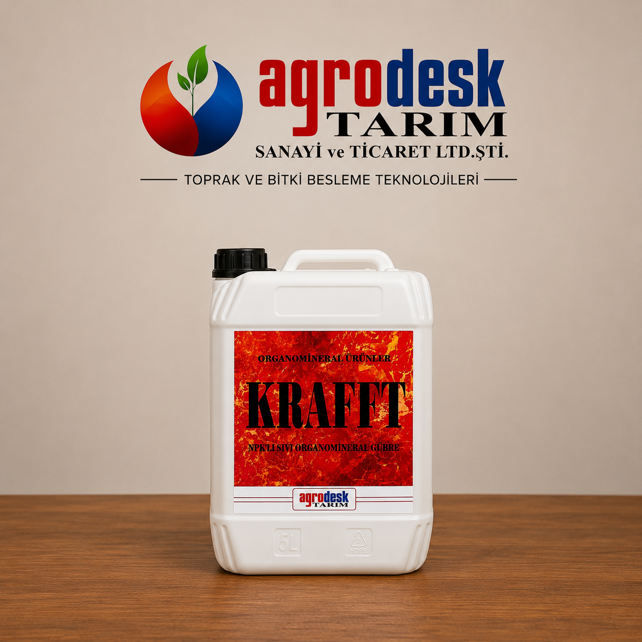 KRAFFT NPK+(Mg + S + Fe + Zn + B)'LI SIVI  ORGANOMİNERAL GÜBRE 5 LT