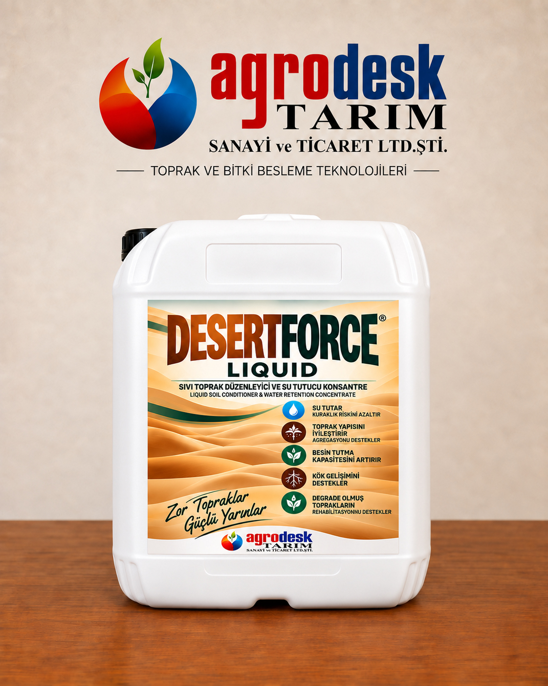 DESERTFORCE® LIQUID — Sıvı toprak düzenleyici ve su tutucu konsantre. 20 L